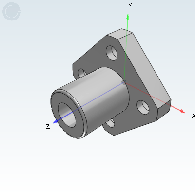 Welded flange linear bearings, precision type, single lining type, countersunk hole type