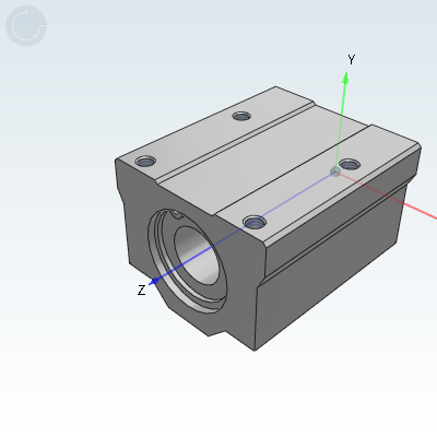 Box type unit (component) with clamping handle linear bearing, widened square type, single lining type/double lining type