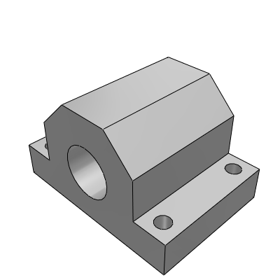 Linear bearing housing unit, shaft sliding type, single lining type / double lining type