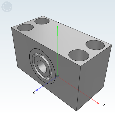 Economic type with seat bearing, double axis bearing rectangular block type