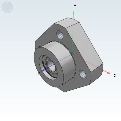Economy type with seat bearing and retaining ring type double bearing compact flange type