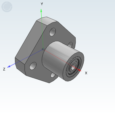 Economic type with seat bearing, L size specified type without retaining ring, double bearing flange type