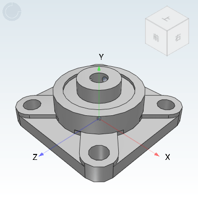 FSB housed bearing, square housing radial ball bearing, cast type