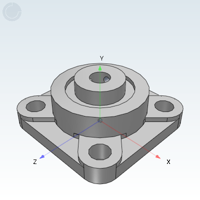 TR housed bearing, square housing radial ball bearing, cast type