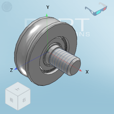Engineering plastic bearing - U-shaped groove / V-shaped groove / single flange type