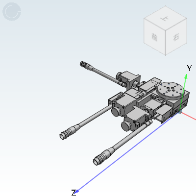 Motorized Stage Cross-Roller + Angular Contact Bearing Guided Theta Axis