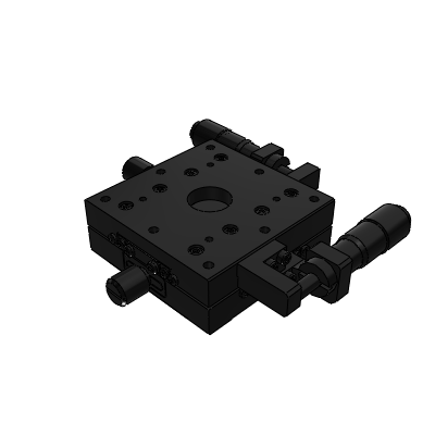 Manual displacement table · Micrometer feed type high precision · XY axis · Cross roller guide type · Ultra thin type