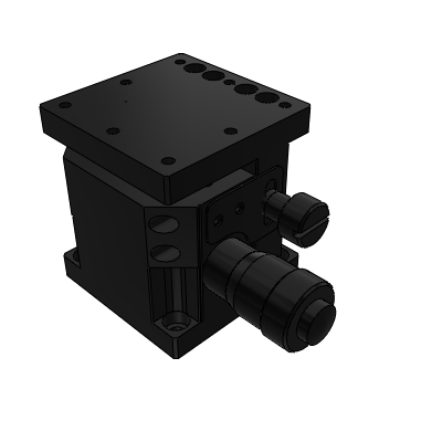 Cross-roller guided manual stage, precision type, micrometer feed type, horizontal Z axis