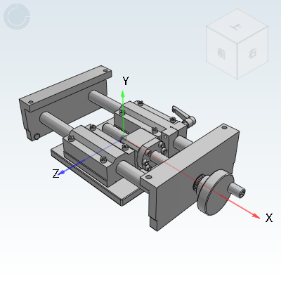 Large stroke coarse adjustment stage Linear bearing type X-axis
