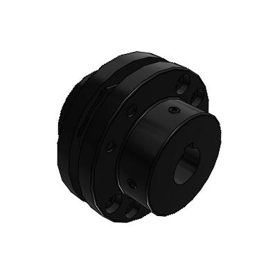 膜片阶梯式联轴器 单膜片 高刚性 碳钢 螺钉固定键槽型