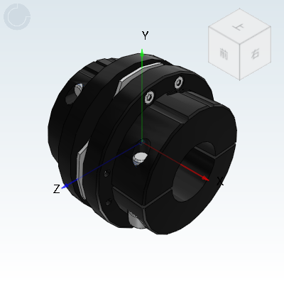 Diaphragm Stepped Coupling. Screw Clamping Type. Single Diaphragm