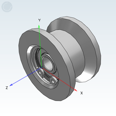 V-shaped guide wheel