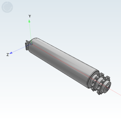 Branch flow type electric drum, double chain wheel type, high torque type