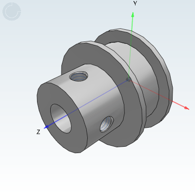 Pulley for Polyurethane Flat Belt Flange Type Keyway Hole + Tap Hole Type
