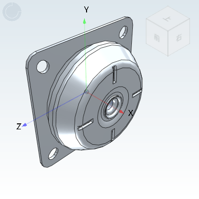 Bell-type shock absorbing seat Female thread fixing plate Standard type