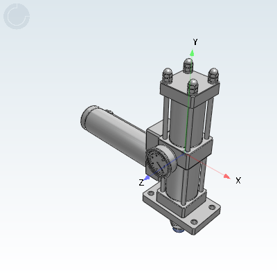 Horizontal installation type of gas-liquid booster cylinder