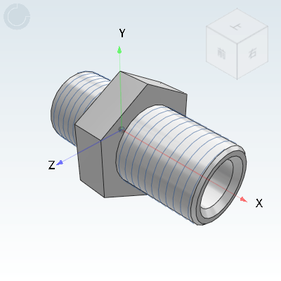 60 ° cone sealing transition joint/British BSP thread/straight head