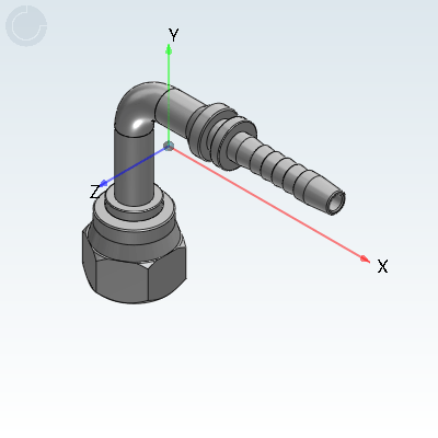Buckle type hose connector · Metric thread · 24 ° outer cone face O-ring seal