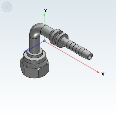 Buckle type hose connector · Metric thread · 60 ° outer cone sealing