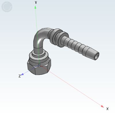 Buckling type hose connector ▪ BSP parallel  ▪ sphenecal mechanisam ▪ 90 ° bend joint