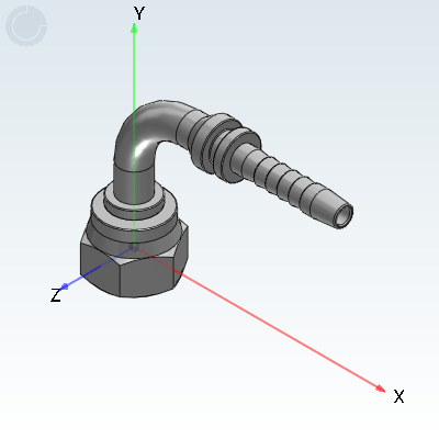 Buckling type hose connector ▪ BSP parallel  ▪ 60 ° outer cone sealing ▪ 90 ° bend joint