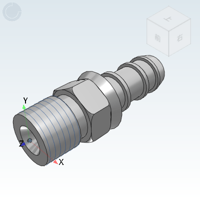 Insertion type hose connector British pipe thread · 60 ° inner cone sealing