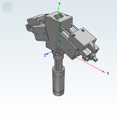 Robot arm end parts, injection molding machine picking and placing fixture, needle clamp, with buffer rod
