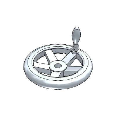 手轮·转动手柄型·五幅条圆轮缘手轮