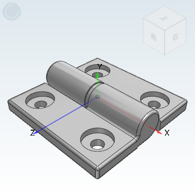Flat torque butterfly hinge, square type, damping type, limit angle positioning type