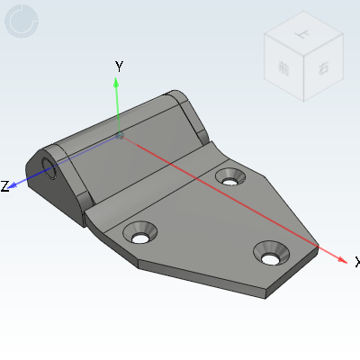 Stainless steel disc hinge for cold storage, short plate type, screw fixation