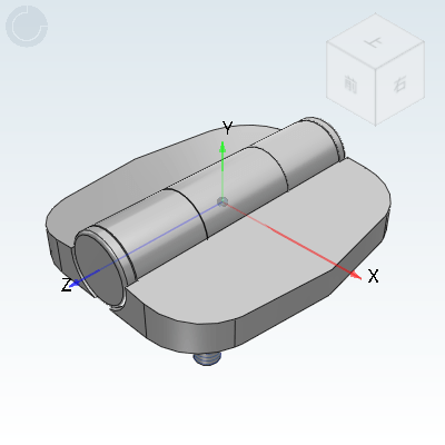 Zinc alloy butterfly hinge, screw type, curved surface type