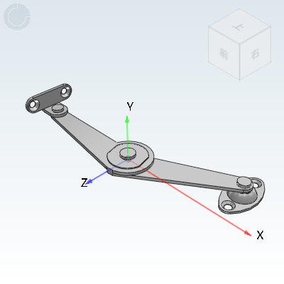 Automatic locking type rotating brace, for ordinary doors, with fixed mechanism type, fixed at two points