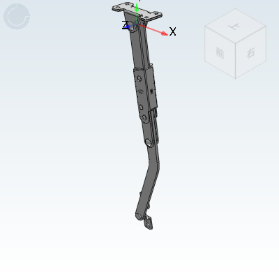 手动式带锁扣旋转撑杆 重型门用 四点固定