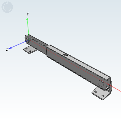 多级锁定型伸缩撑杆 重型门用·两点固定 带安全锁机构