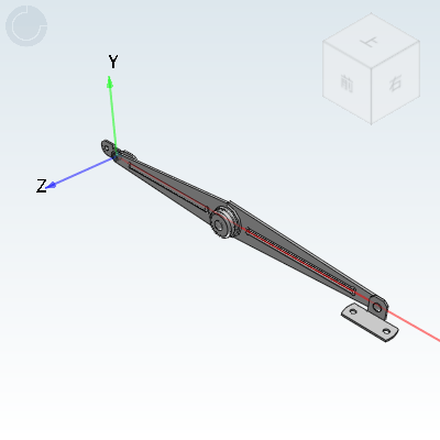 Automatic locking type rotating strut, suitable for left and right use, ordinary door use, two-point fixation, with damping straight type