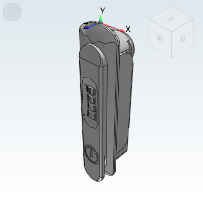 Combination Flat Lock, handle pull-up rotary type