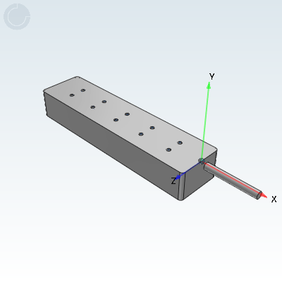 Linear motor with iron core, 45 motor series, rotor/stator
