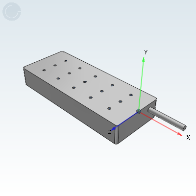 Linear motor with iron core, 75 motor series, rotor/stator