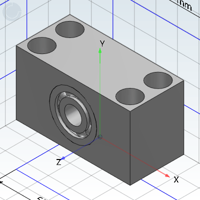 Economic type with seat bearing, double axis bearing rectangular block type