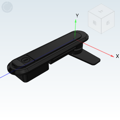 压缩锁紧式平面锁·单点式·把手按压转动式·锁芯一体式按钮