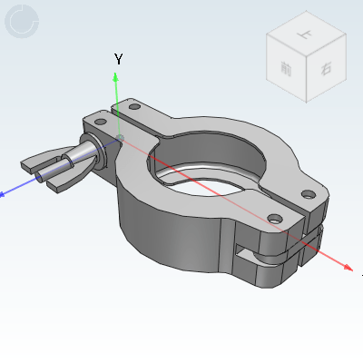 KF standard heavy-duty double rivet clamp for vacuum pipeline fittings