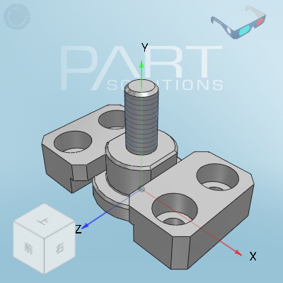 Floating joint (single piece / component) - mounting flange · sliding type / cylinder connecting piece · male thread type / female thread type