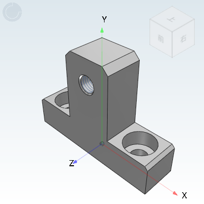 Mounting base for shock absorber T-shape