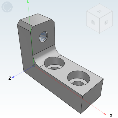 Mounting base for shock absorber L shape