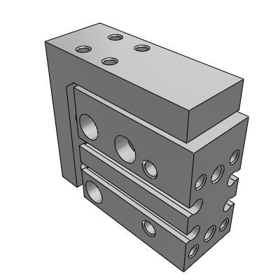 Compact pneumatic slide table