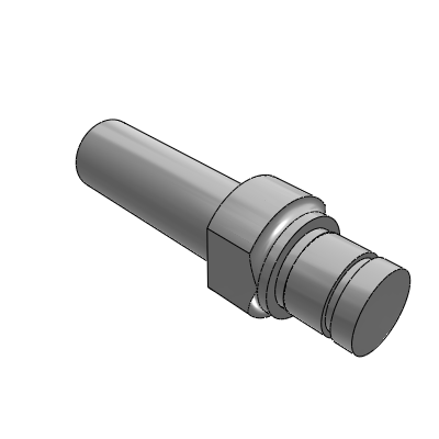 Cantilever pin with embedded external thread mounting, retaining groove type, stepped type