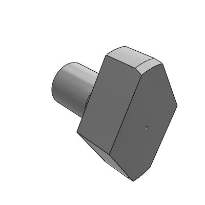 Dowel pin, large-head tapered angle type, external thread type, tapered angle specified, DP tolerance selection type