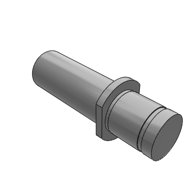 Cantilever pin with embedded external thread mounting, retaining groove type, standard type, specified thread length.