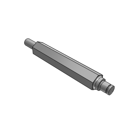 Cantilever pin for tensioner, stepped type, fixed thread length