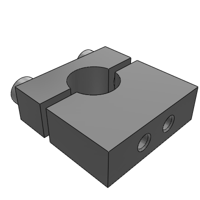 Pillar fixing clamp Separated threaded vertical type / Separated threaded parallel type
